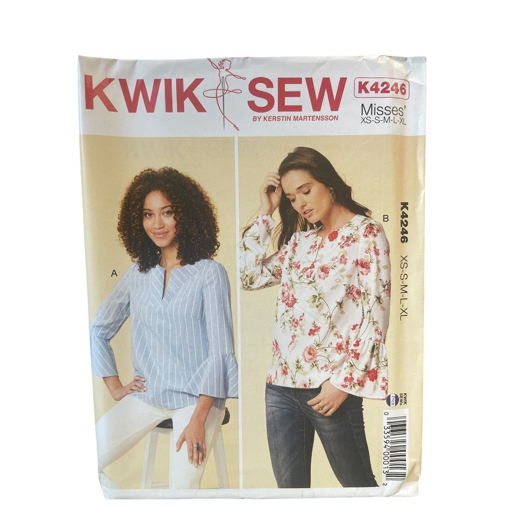 Kwik Sew K4246 Misses' Tops XS-XL Modern Pullover Blouses Pattern UNCUT FF